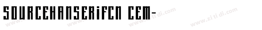sourcehanserifcn cem字体转换